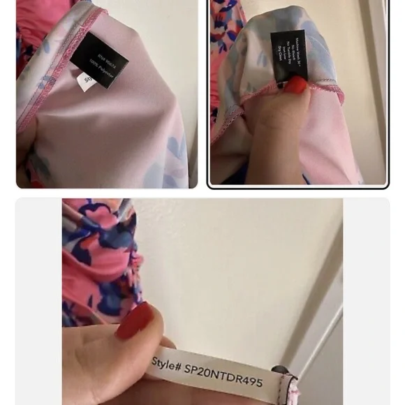 NWT Boston Proper Ruched Sleeveless Floral Maxi Dress Pink Size 10 - Picture 7 of 7